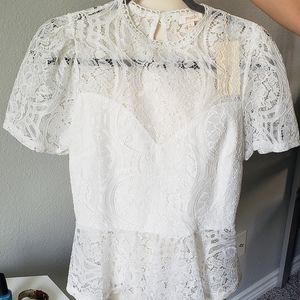 Beautiful White Lacey Blouse